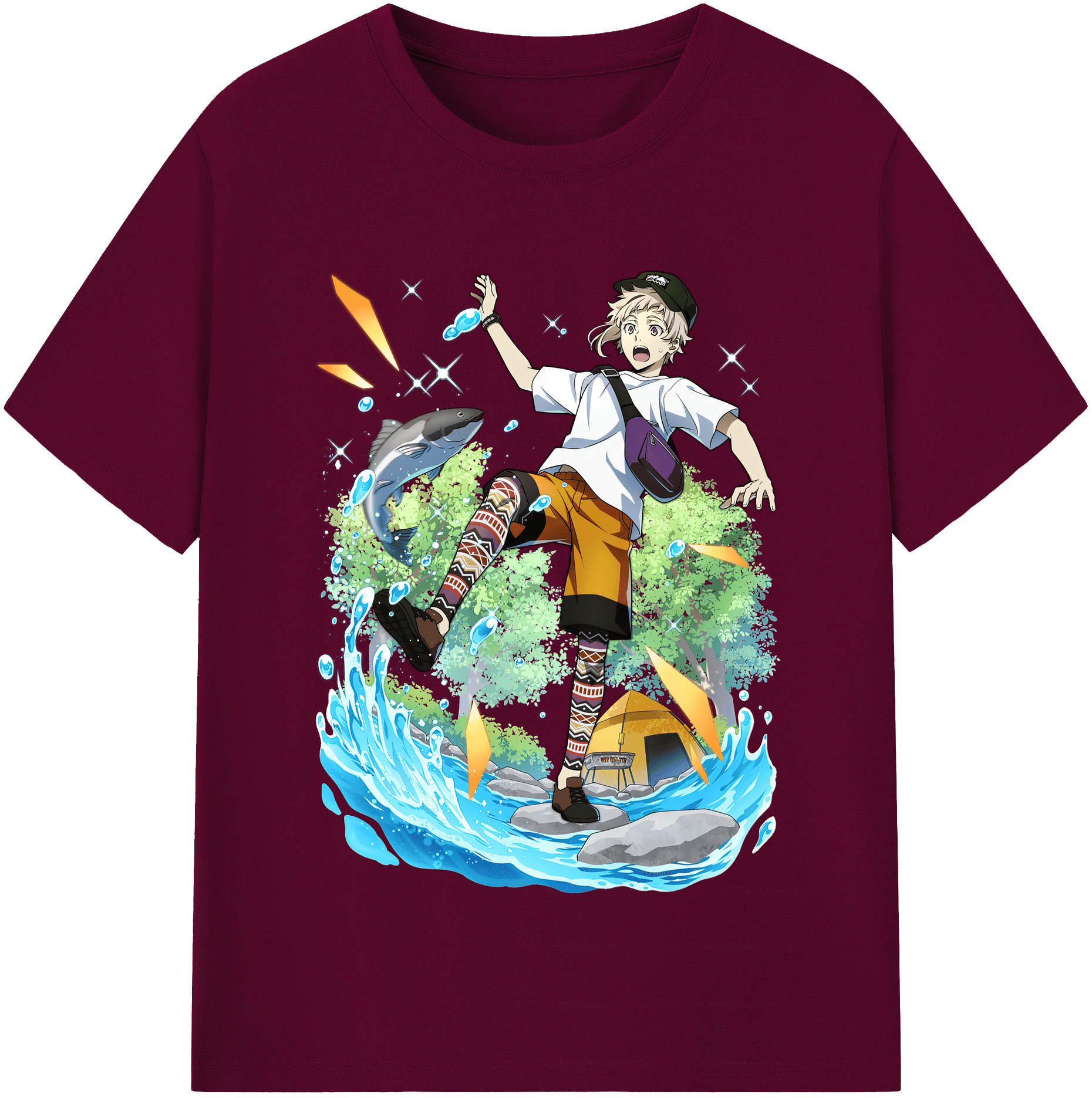 （画像用） 文豪ストレイドッグス Bungo Stray Dogs レディースカジュアルプリントTシャツ（綿100％）